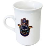 Elongated ceramic cup Hand of Fatma by Cbkreation