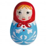 Russian doll Blue figure 6 cm