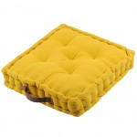 Cotton Floor Cushion Yellow 45 cm