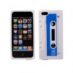 Iphone silicone white shell 4 and 4 S audiocassette.