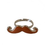 Orange Moustache Ring