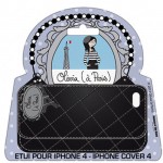 Iphone 4 and 4S Black Padded Olivia  Paris