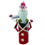 Metal bottle holder Santa Claus