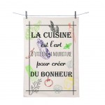 Cotton kitchen towel - La cuisine est l'art..