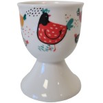 Ceramic egg cup with Hen pattern