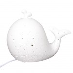 White Porcelain Whale Table Lamp