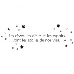 Quote Wall Sticker - Rves Dsirs Espoirs