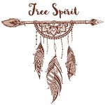 Free Spirit dream catcher wall sticker