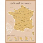 Scratch-Off France Map Wall Decoration