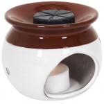 White and Brown Two-Tone Fragrance Burner