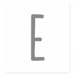 Letter E Wall Decor Sticker - Gray