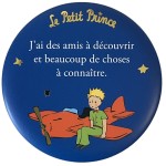 Round magnet the little prince and the plane 5.5 cm