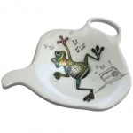Jane Crowther Bug Art Ziggy Frog saucer for tea bag