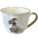 Porcelain Bowl with Handle - Dog 550 ml - Kook Collection
