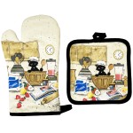Cotton glove and pot holder - Cook Cat