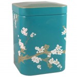 Cherry blossoms turquoise Tea Box