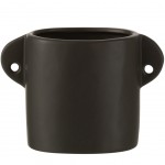 Black ceramic pot cover
