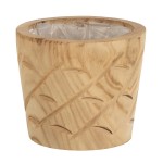 Cache pot in natural wood 17 cm