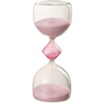 Glass and Pink Sand Decorative Hourglass - 10 Minutes