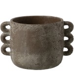 Celia ceramic flowerpot - brown
