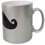 Mustache silvery mug by Cbkreation