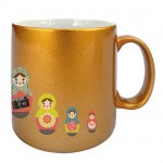 Russian dolls gilt mug by Cbkreation