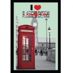 I Love London Rectangular Mirror