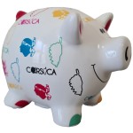 Small Corsican Piggy Bank - white