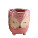 Small Owl-shaped Pot Cover - Pink