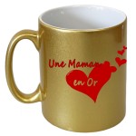 Golden ceramic mug Une Maman en Or by Cbkreation