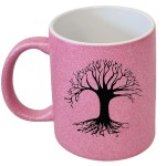 Pink ceramic Tree of Life mug by Cbkreation