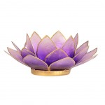 Lotus candleholder Purple goldlining