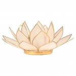 Lotus candleholder light White