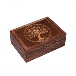 Tarot box Tree of life engraved