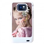 White shell Samsung S2 with PERSONALIZED PICTURE