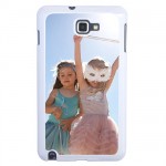 White shell Galaxy Note with PERSONALIZED PICTURE